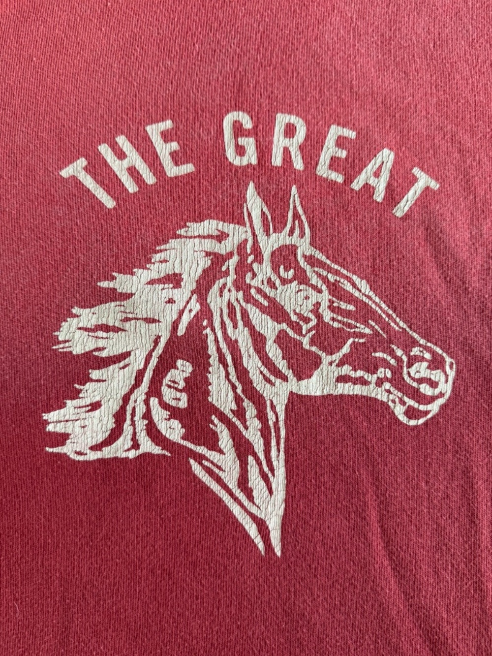 THE GREAT. Bronco Short Sleeve Cotton Graphic Sweatshirt - Picture 6 of 8